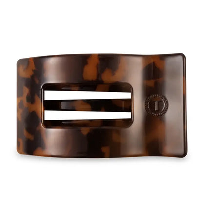 Square Flat Hair Clip | Small | Tortoise