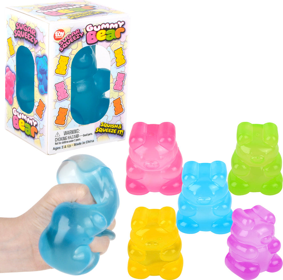 Jumbo Sugar Squeezy Yummy Bear 4" 6 /disp