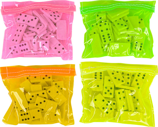 Mini Dominoes With Neon Pouch