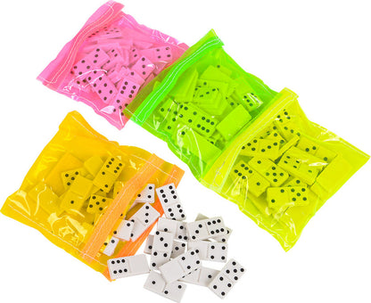 Mini Dominoes With Neon Pouch