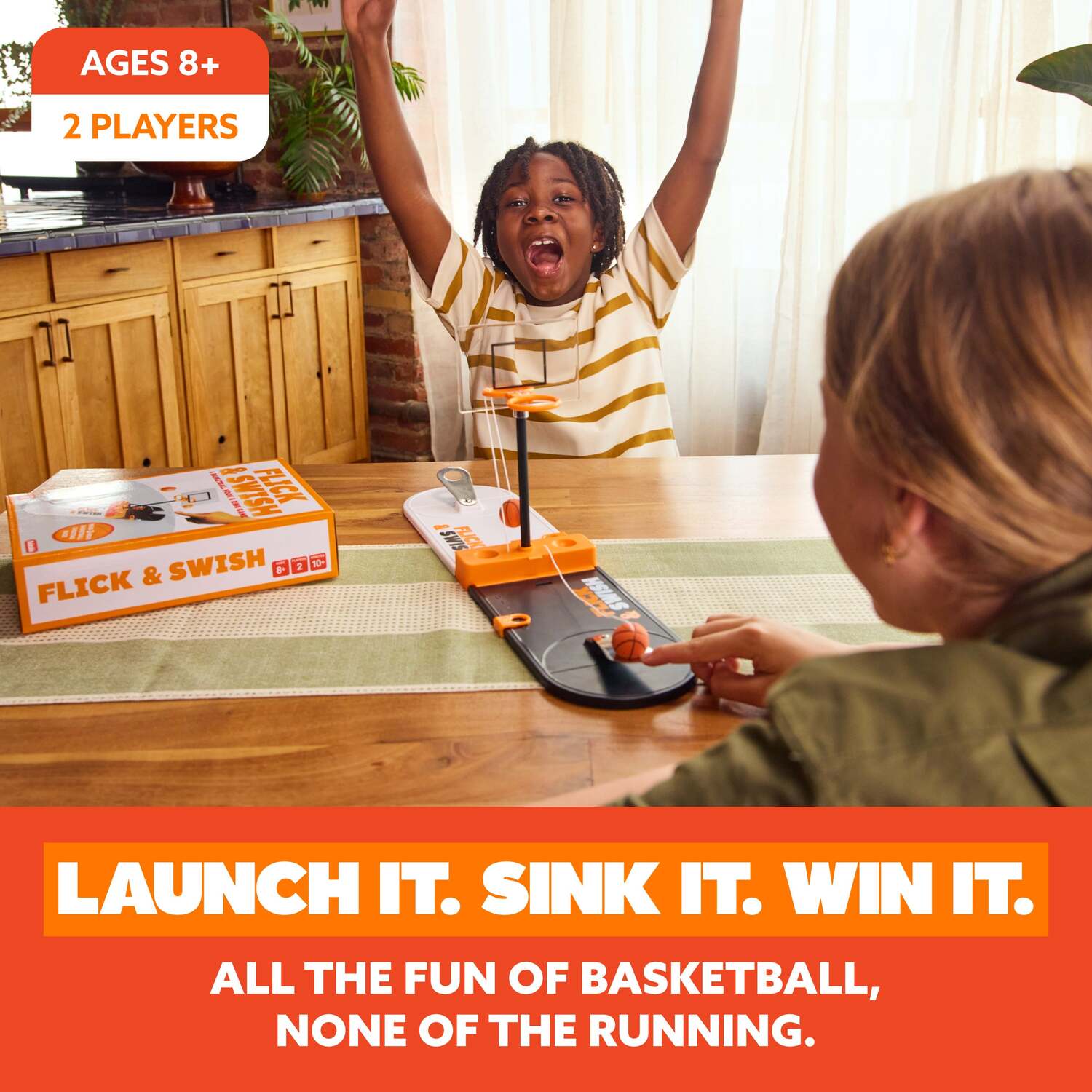 Flick & Swish Basketball Game  -  A Mini Hoops Showdown for All Ages